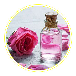 Rose Water – Reduces redness to brighten skin