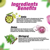 Yahvi Onion bhringraj & amla hair shampoo | Reduce hair fall, promote hair growth, and improve hair health