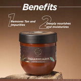 Yahvi Coffee & walnut face & body scrub | Helps remove dead skin cells and impurities | Deeply moisturizing the skin