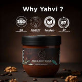 Yahvi Coffee & walnut face & body scrub | Helps remove dead skin cells and impurities | Deeply moisturizing the skin