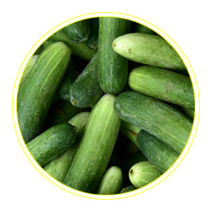 Cucumber – Cools irritated skin  