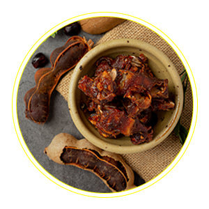 Tamarind-Exfoliates dead skin and clears pores.